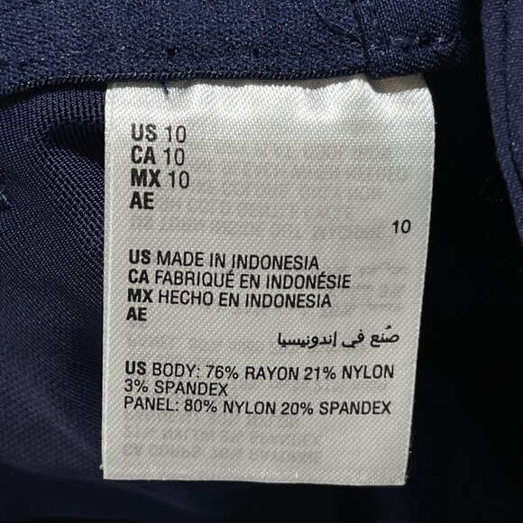 JM Collection Pants Slacks Trouser Size 10 Navy Blue Career Office - Picture 5 of 8